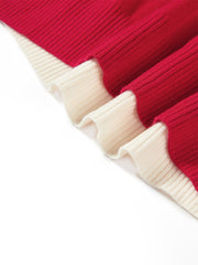 Women's Wool-Blend Contrast Layered-Look Sweater