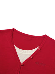 Women's Wool-Blend Contrast Layered-Look Sweater