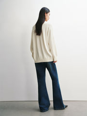 Women's Oversized Embroidered Jacquard Sweater