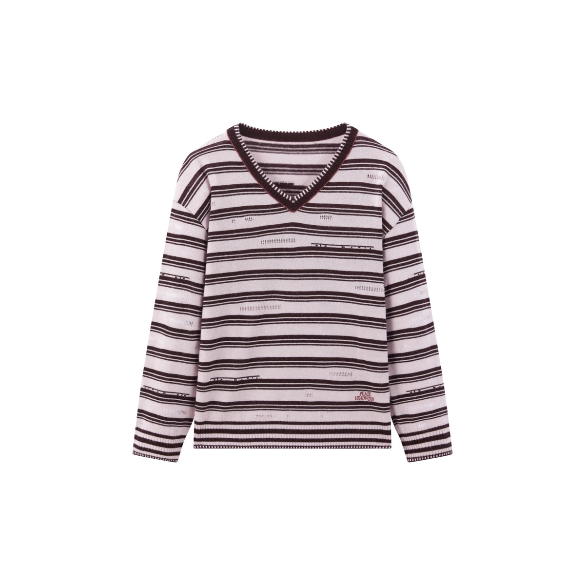 Women's Casual Contrast-Stripe Wool Knit Cover-Up