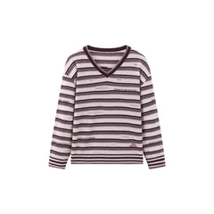 Women's Casual Contrast-Stripe Wool Knit Cover-Up