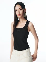 Women's Embroidered Soft Knit Tank Top