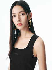 Women's Embroidered Soft Knit Tank Top