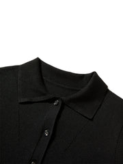 Women's Wool Blend Collared Knit Vest