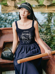Women's Sleeveless Printed Dress