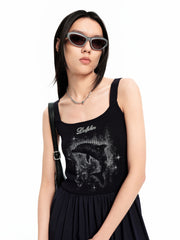 Women's Sleeveless Printed Dress