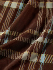 Women's Asymmetric Plaid Knit Dress