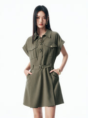 Women's Belted Utility Dress