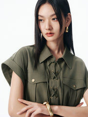 Women's Belted Utility Dress