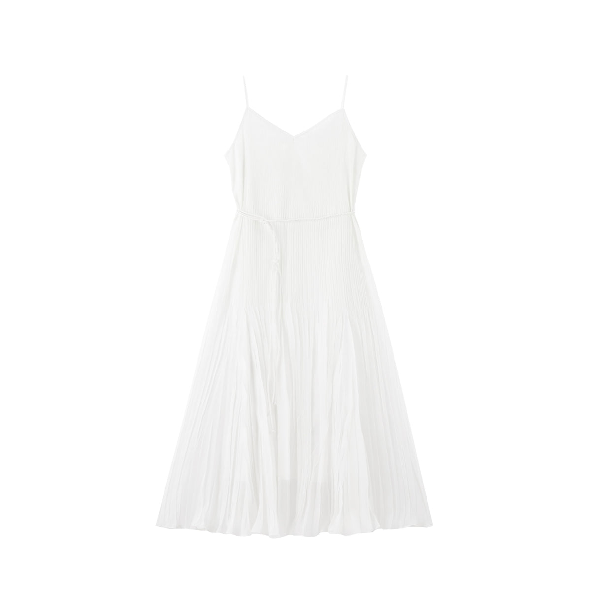 Women's fitted waist spaghetti strap long dress