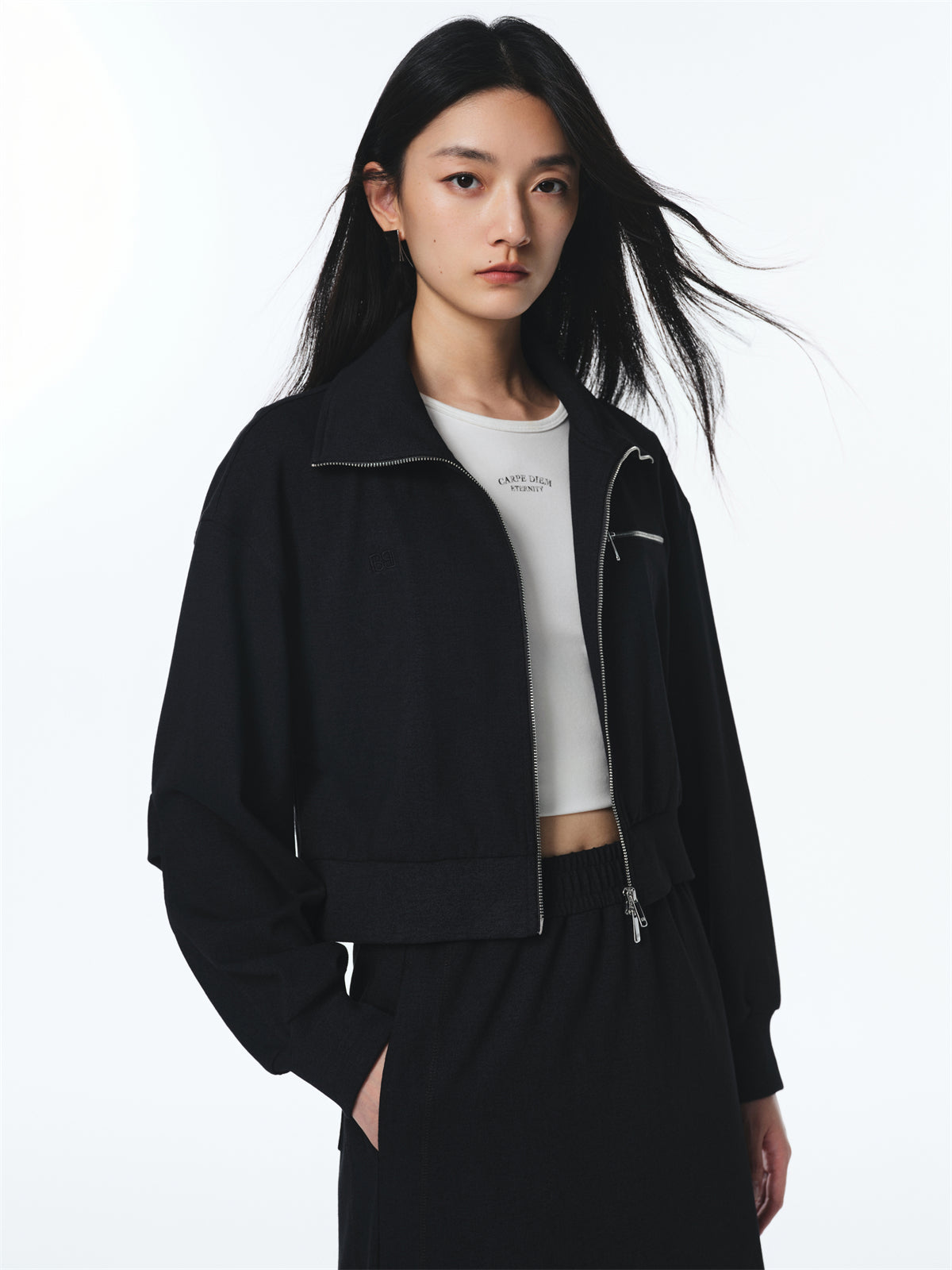 Women's Cropped Cotton Casual Jacket