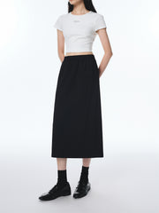 Women's High-Waisted Straight-Cut Midi Skirt