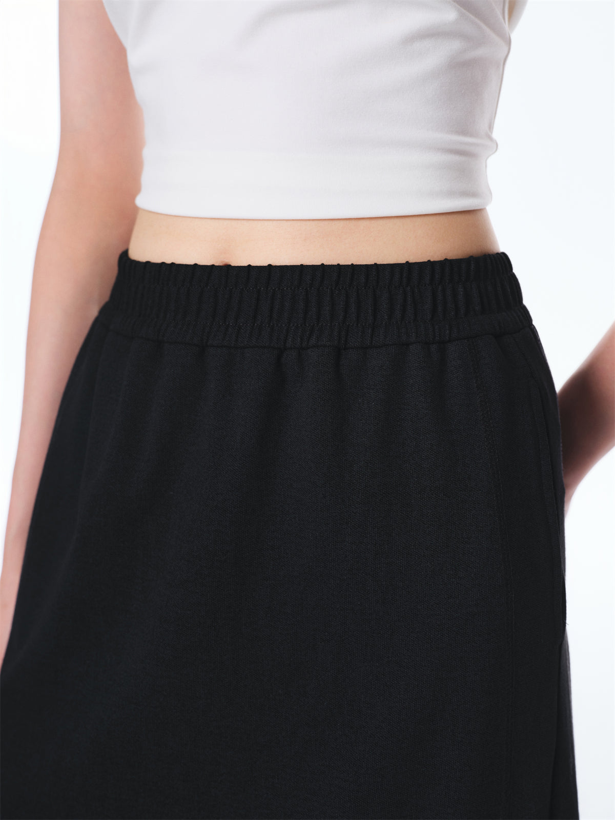 Women's High-Waisted Straight-Cut Midi Skirt