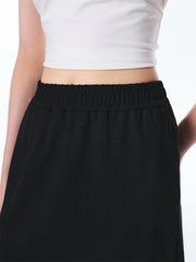 Women's High-Waisted Straight-Cut Midi Skirt