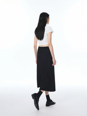Women's High-Waisted Straight-Cut Midi Skirt