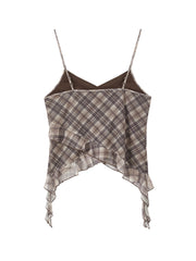 Women's Boho Girl Plaid Camisole
