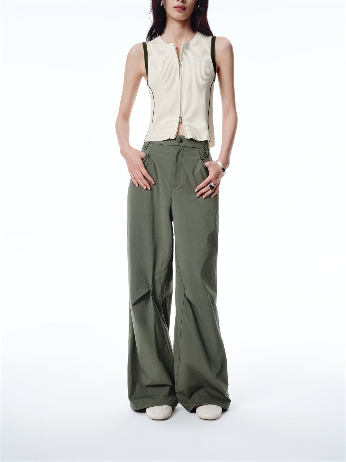 Women's UV-Protective Straight-Leg Parachute Pants