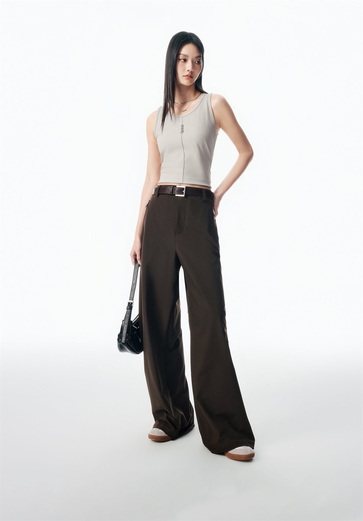 Women's High-Waisted Wide-Leg Pants