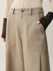 Women's High-Waist Wide-Leg Utility Pants