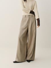 Women's High-Waist Wide-Leg Utility Pants