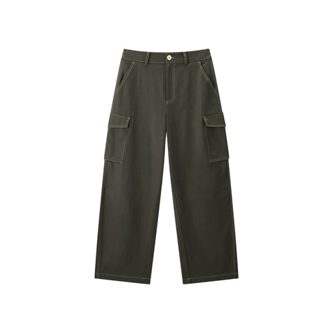 *US Final Sale* Women's Utility Wide-Leg Curved Pants