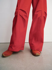Women's Pleated Oversized Parachute Pants