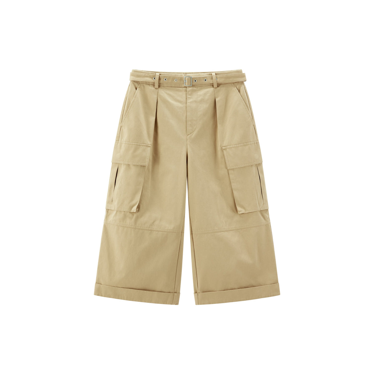 Women's Casual Cropped Straight-Leg Cargo Pants