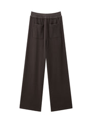 Women's Casual Elastic-Waist Relaxed Knit Sweatpants