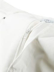 Women's White High-Waisted A-Line Mini Skirt