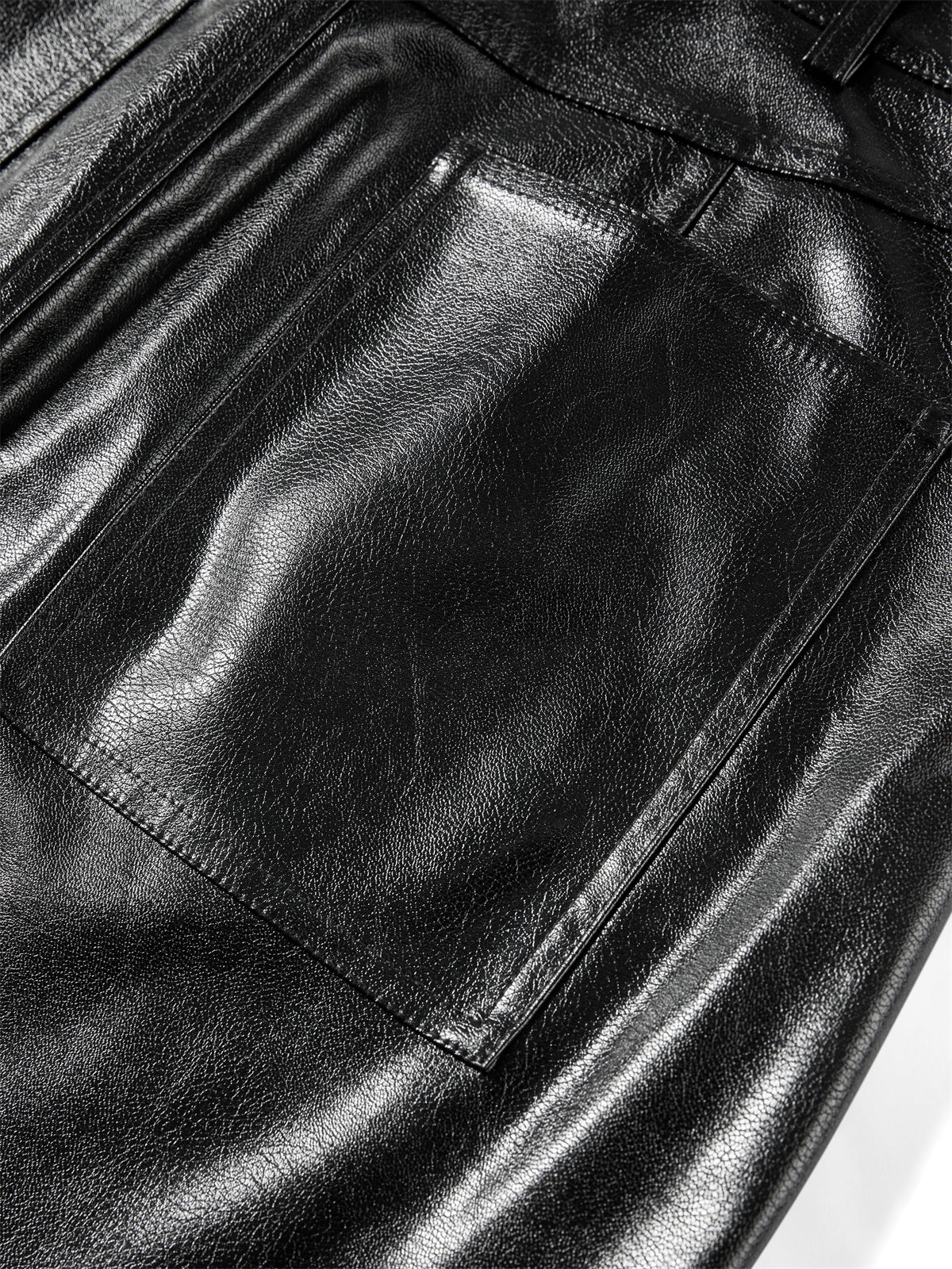 Women's Asymmetric Brushed PU Mini Skirt