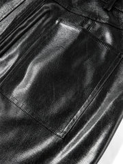 Women's Asymmetric Brushed PU Mini Skirt