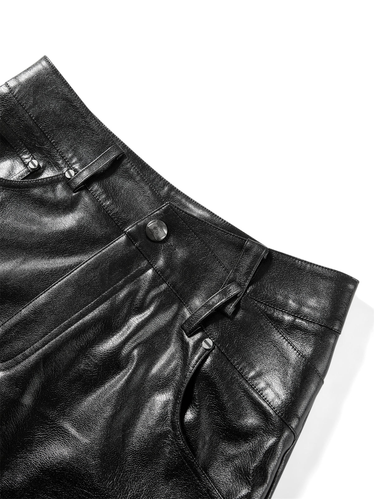 Women's Asymmetric Brushed PU Mini Skirt