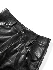 Women's Asymmetric Brushed PU Mini Skirt