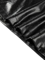 Women's Asymmetric Brushed PU Mini Skirt