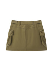 Women Casual A-line Cargo Mini Skirt
