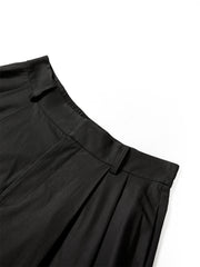 Women's High-Waisted Cotton A-Line Flared Skirt