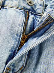 Women's Distressed Straight-Leg Jeans