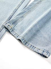 Women's Distressed Straight-Leg Jeans