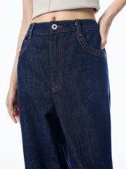 Women's Straight-Leg Jeans with Hem Panel