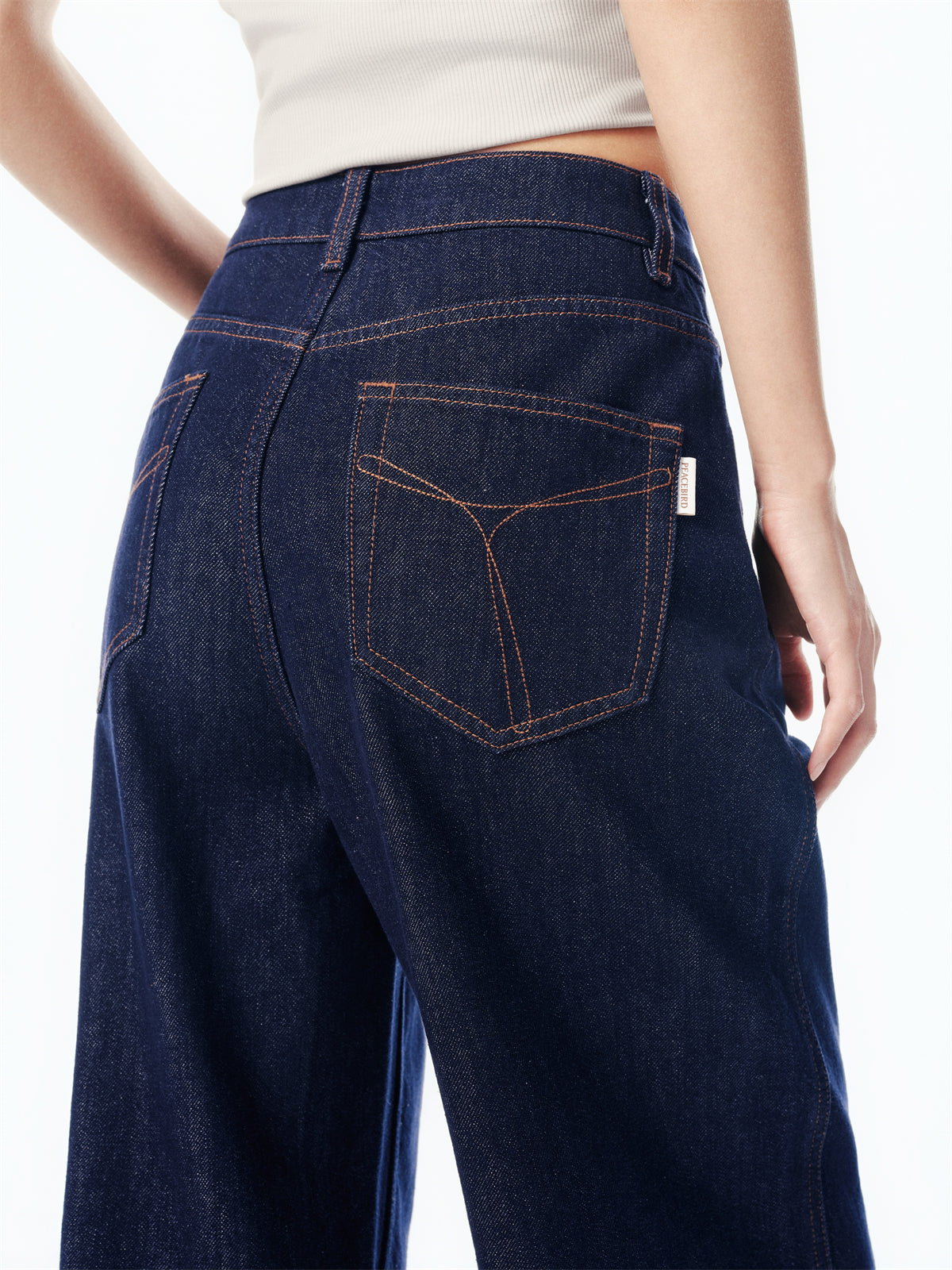 Women's Straight-Leg Jeans with Hem Panel