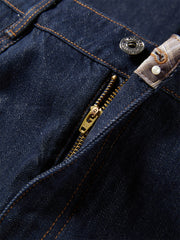 Women's Straight-Leg Jeans with Hem Panel