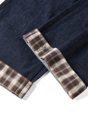 Women's Straight-Leg Jeans with Hem Panel