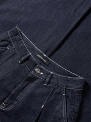 Women's Contrast-Stitched Wide-Leg Jeans