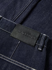 Women's Contrast-Stitched Wide-Leg Jeans