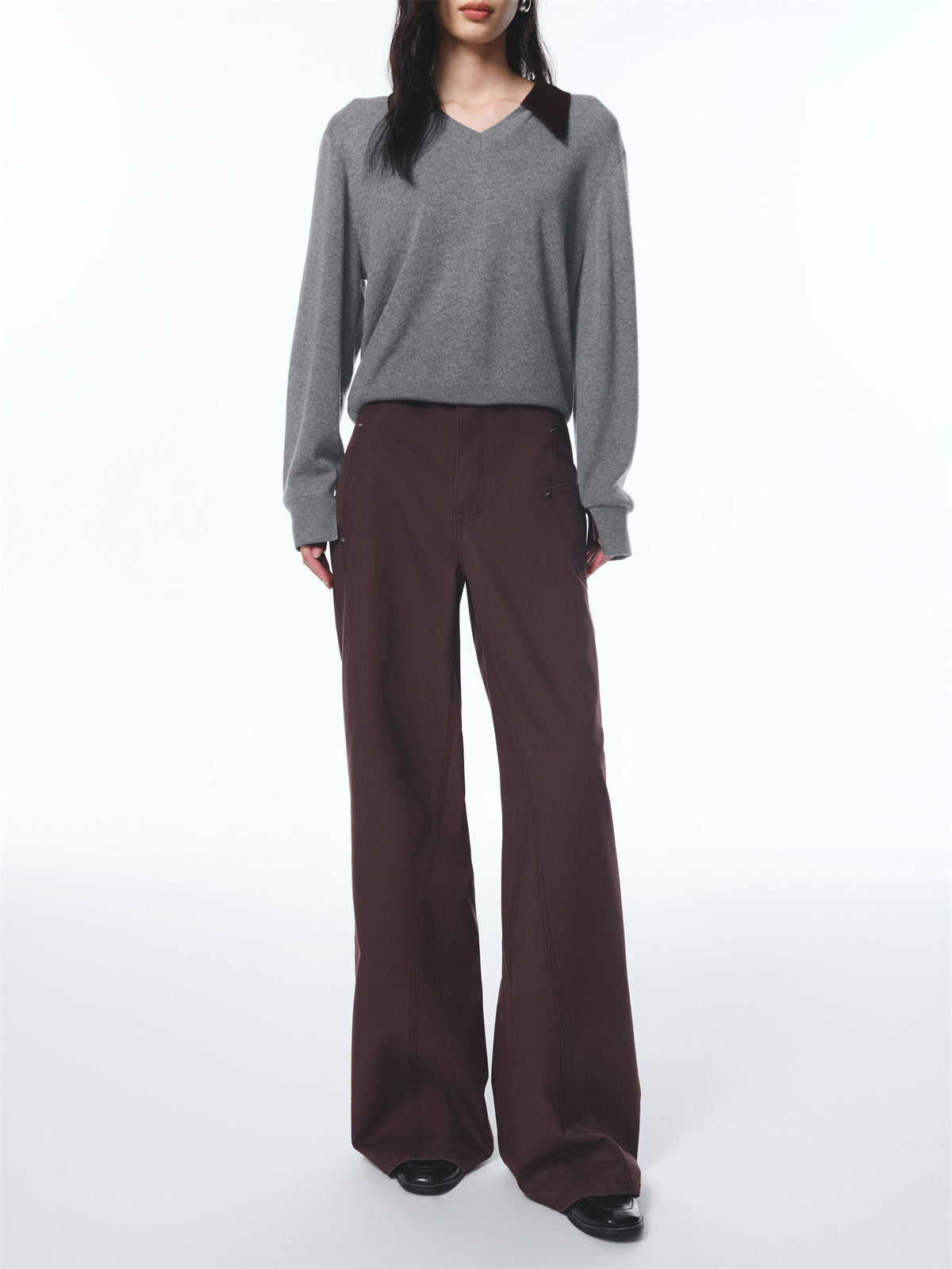 Women's Sateen Wide-Leg Utility Jeans