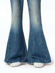 Women's Vintage High-Waisted Flared Jeans