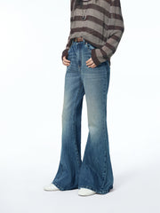 Women's Vintage High-Waisted Flared Jeans