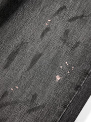 Women's High-Waist Ombre Splatter Wide-Leg Jeans