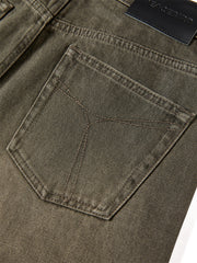 Women's Distressed Wide-Leg Jeans with Whiskering