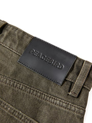 Women's Distressed Wide-Leg Jeans with Whiskering